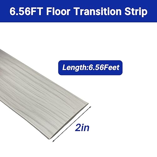 Miniatura 2 de 656 Ft Floor-Transition-Strip-Self-Adhesive Rubber Door Threshold Strip for Vinyl Flooring Edges 2 Wide Light Brown