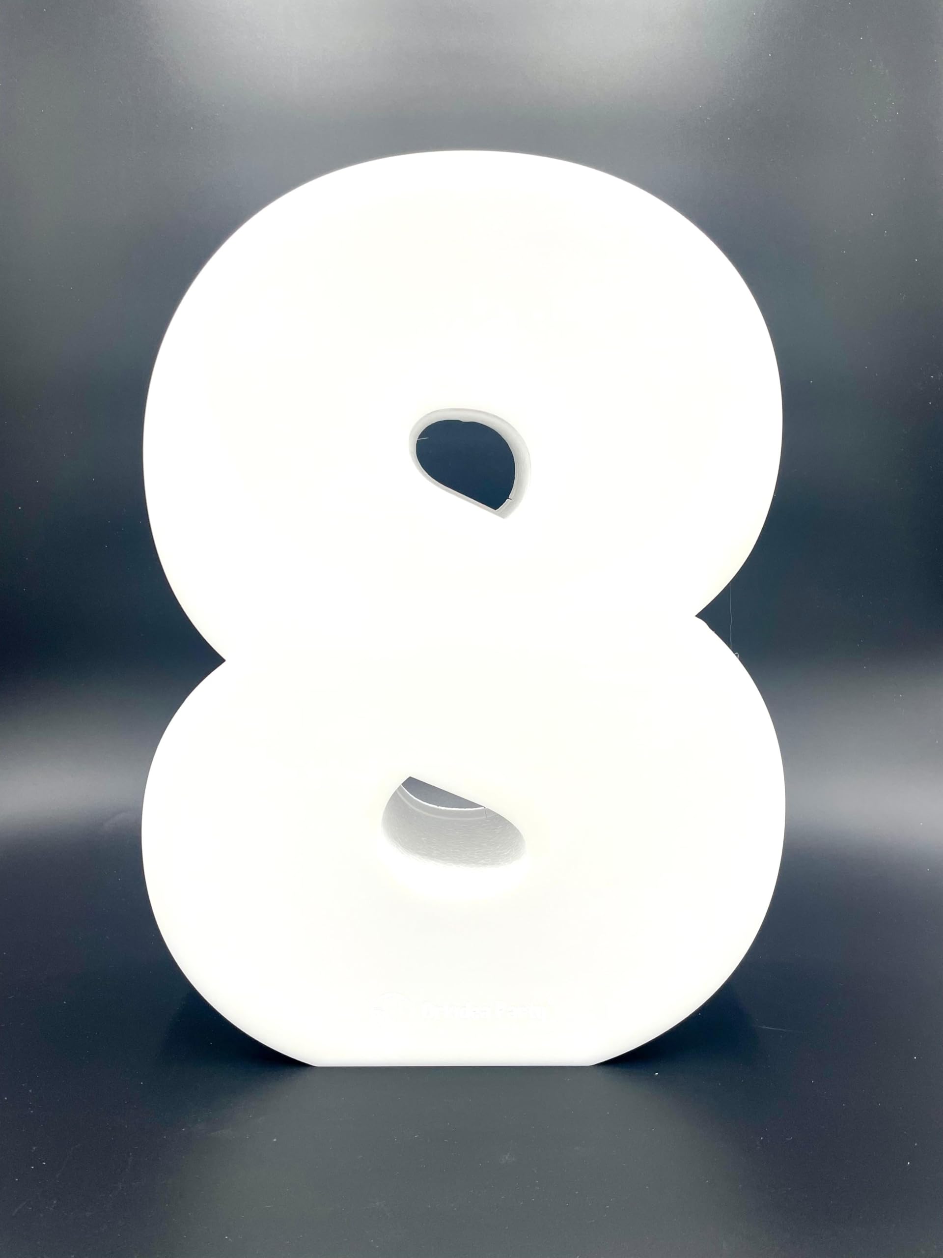 Orkidea Party Numeri e Lettere Luminosi a led in polistirolo e plexiglass in due diverse misure, personalizzabili, per feste, Compleanni, cerimonie. (BATTERIE NON INCLUSE). Made in Italy.