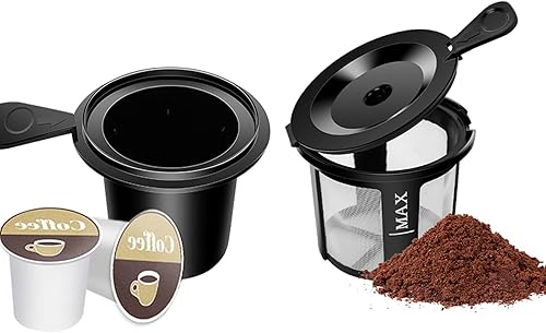 Teglu Tazas K reutilizables y filtro de café molido para cafetera Teglu Single Cup CM-206 y CM-208
