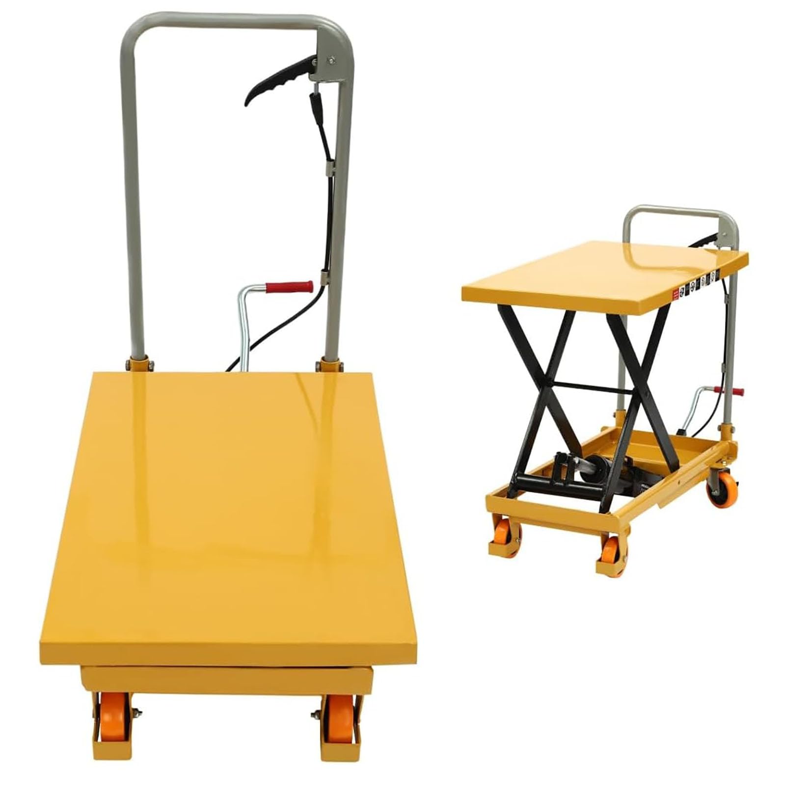 Scherenhubwagen, Hubtischwagen, Hydraulischer Scherenhubtischwagen, Manueller Hydraulischer Hubtischwagen, Portable Car Lift, für den Einsatz in Industrie und Lager,150kg
