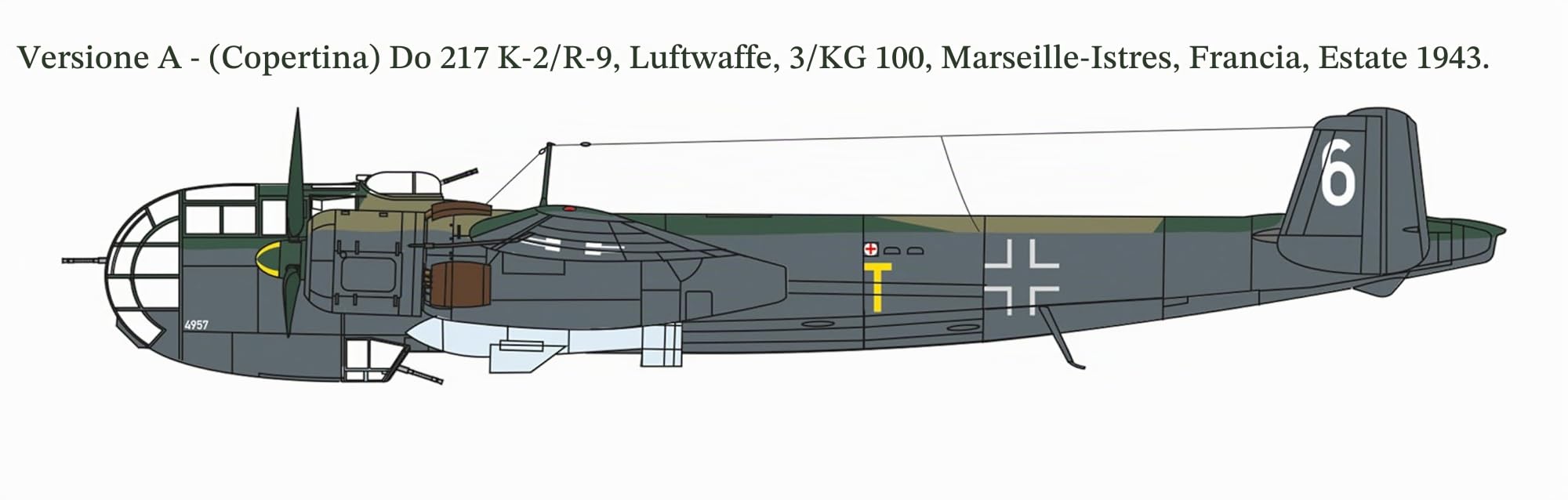 Italeri 1488 Dornier Do 217 K-1/K-2 with Fritz-X guided bombs, scala 1:72, Plastic Model Kit/Modello in plastica da montare