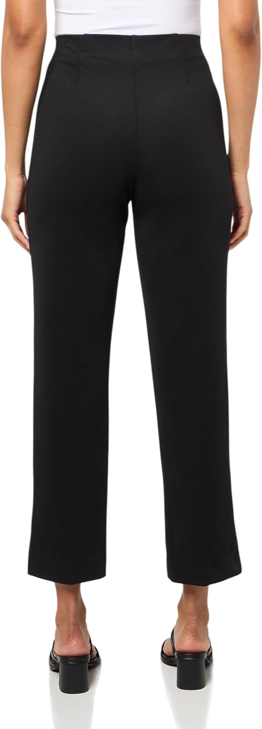 Elastic No Waist Faux Zip Front Ankle Pant - Image 2