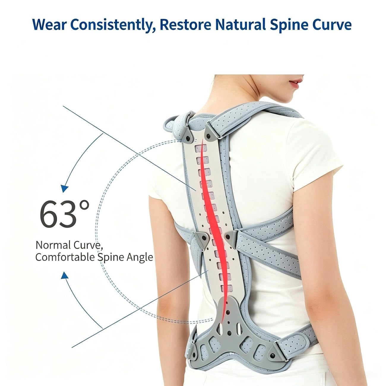 Corrector De Postura Dorsal Para Hombre Y Mujer, Faja De Soporte Ajustable