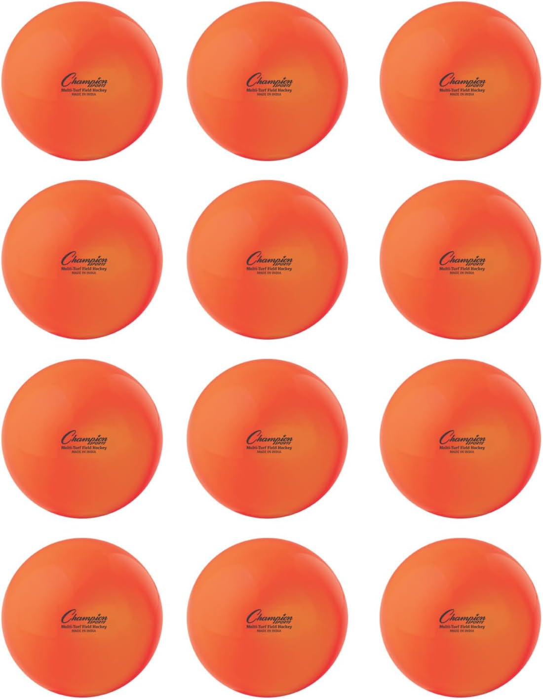 Champion Sports Field Hockey Practice Balls - 12 Pack in Multiple Colors