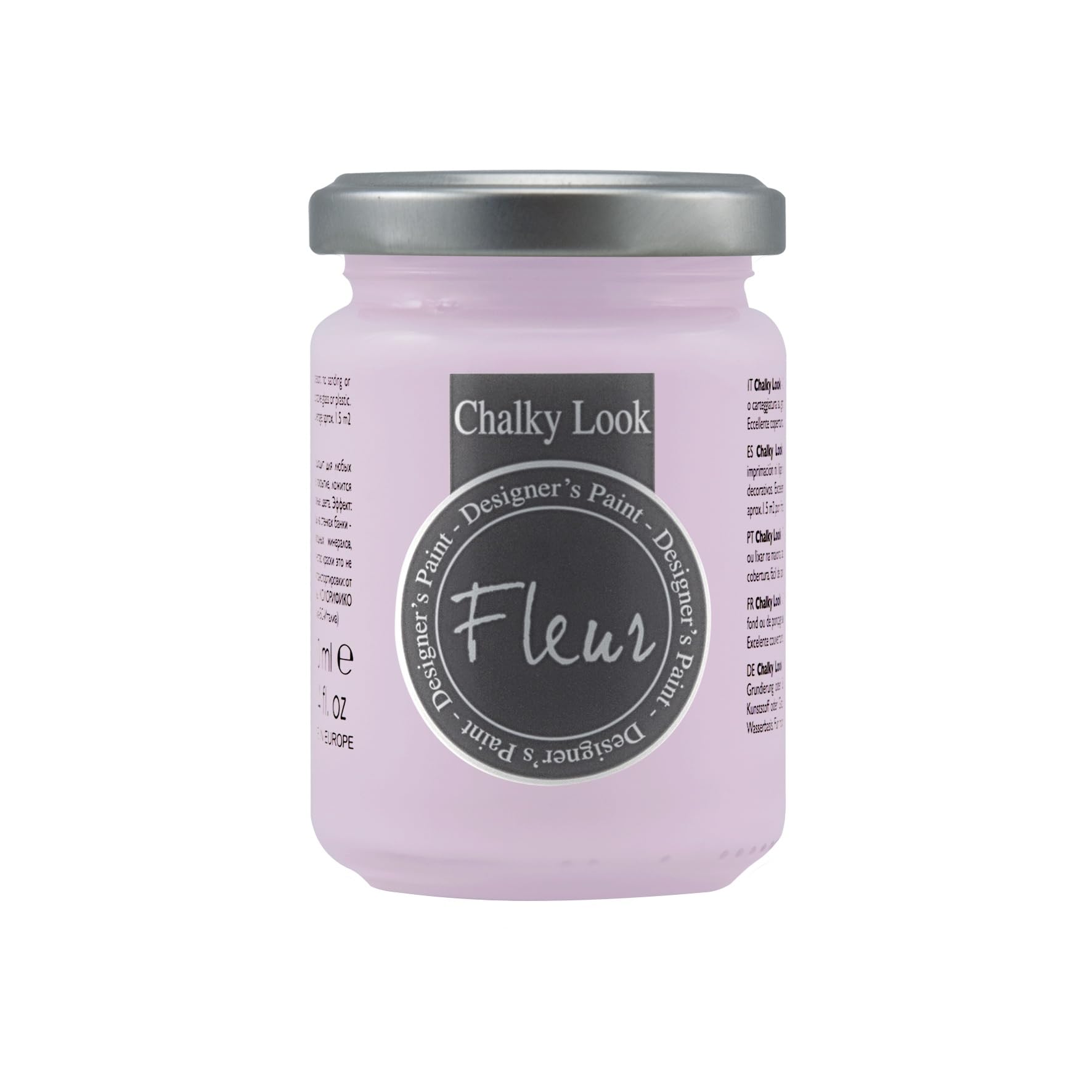 FLEUR DESIGNER'S PAINT | Pittura ad Acqua, Effetto Gesso Naturale, Extra Opaca, Fleur Chalky F68, Colore Sunsire Flirt, Made in Italy, Formato da 130 ml