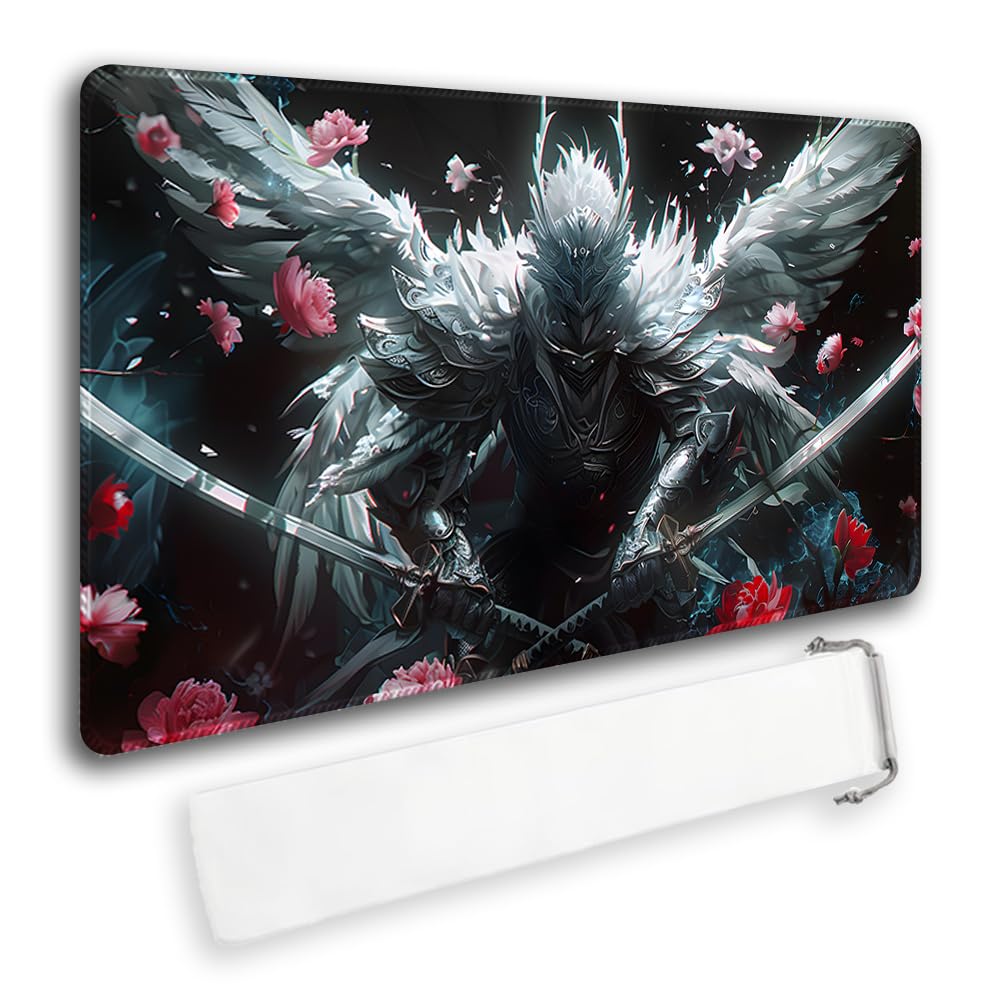 Durable MTG Playmat TCG Playmat with Zone and Locking Edges for MTG Gaming - Includes Waterproof Storage Bag (playmat (59),Without Zone)