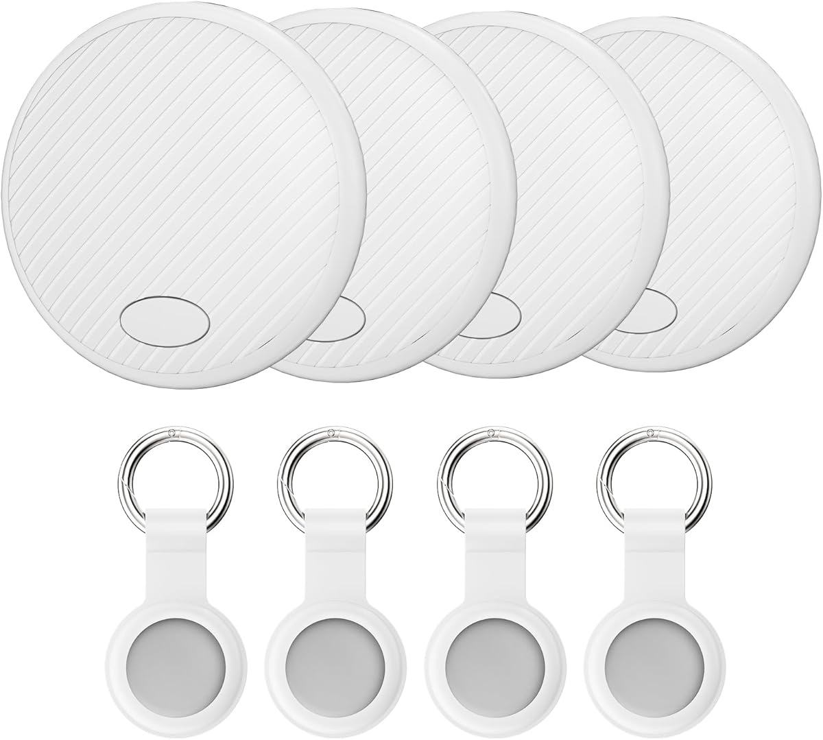 Android Tag GPS Tracker 4-Pack - Schlüsselfinder KeyFinder kompatibel mit Google Mein Gerät Finden APP (Android NUR),Bluetooth Smart Tag für Geldbörse,Gepäck,Brieftasche,Austauschbare Batterie