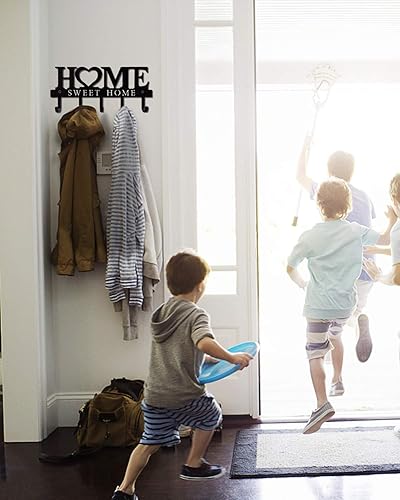 Miniatura 6 de WIPHANY Organizador de ganchos de metal para llaves, estante organizador de 5.9 x 13 pulgadas, decoración de pared para entrada, puerta delantera