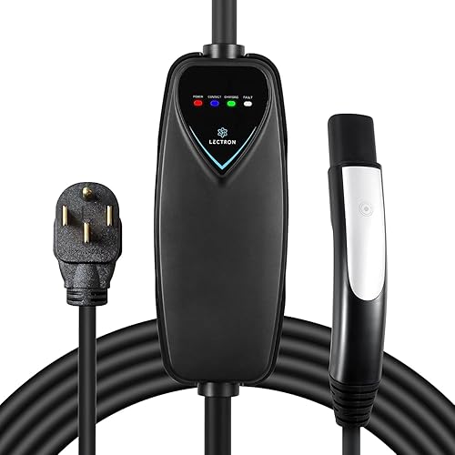 Miniatura 1 de Lectron Cargador Tesla de nivel 2  240 V, 40 amperios, enchufe NEMA 14-50, cable de extensión de 16 pies  Cargador eléctrico portátil de coche para