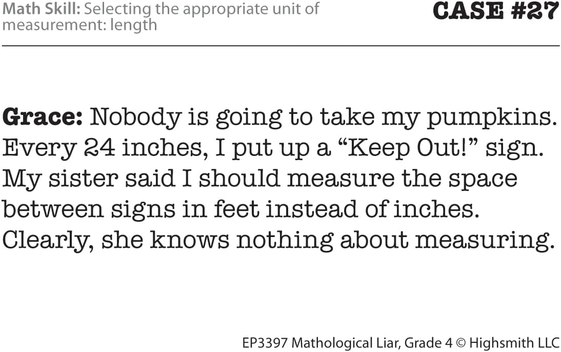 Edupress Mathological Liar Game, Grade 4 (EP63397)
