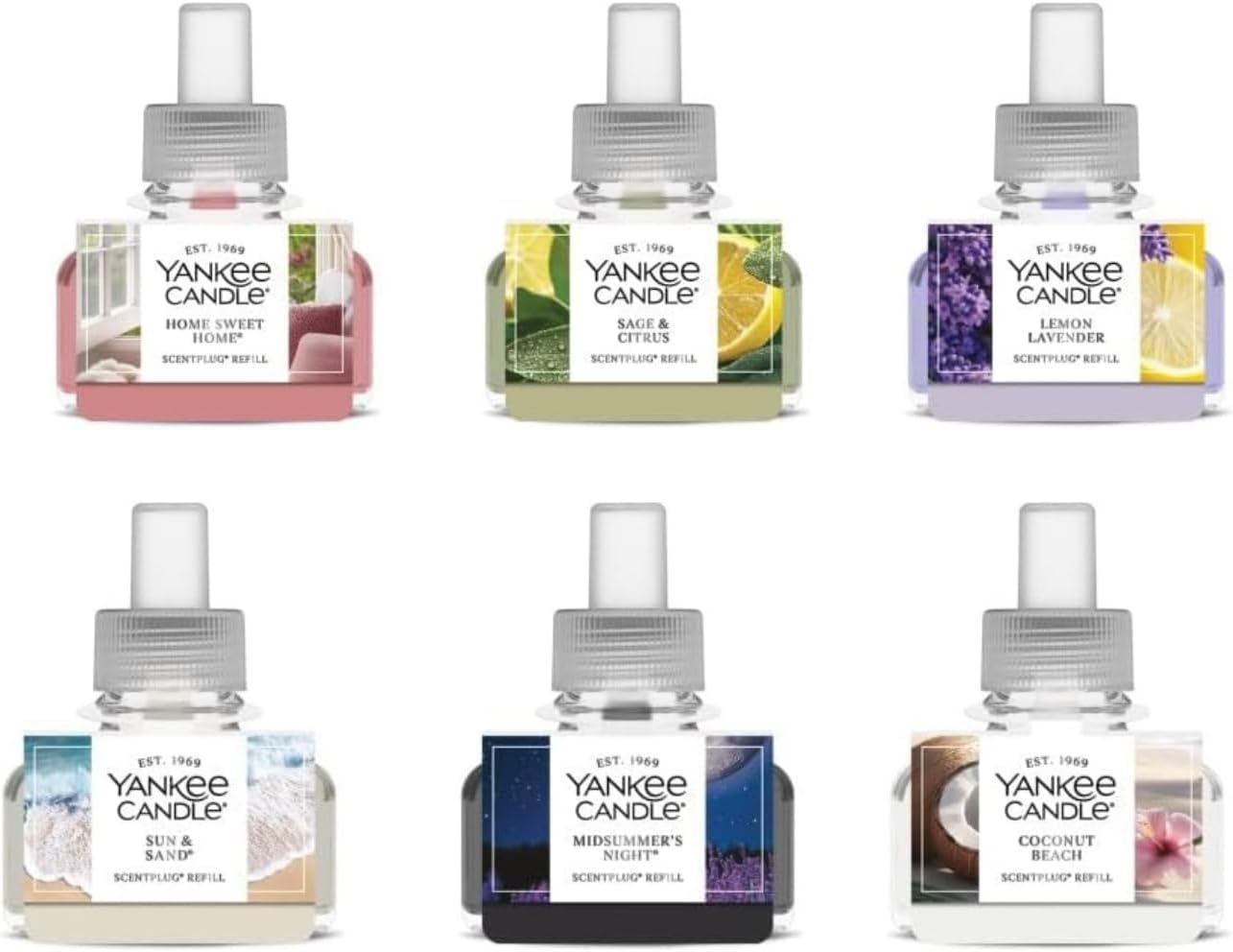 Yankee Candle Electric Plug Refill Scent (Pack of 4, Beach Bonanza)