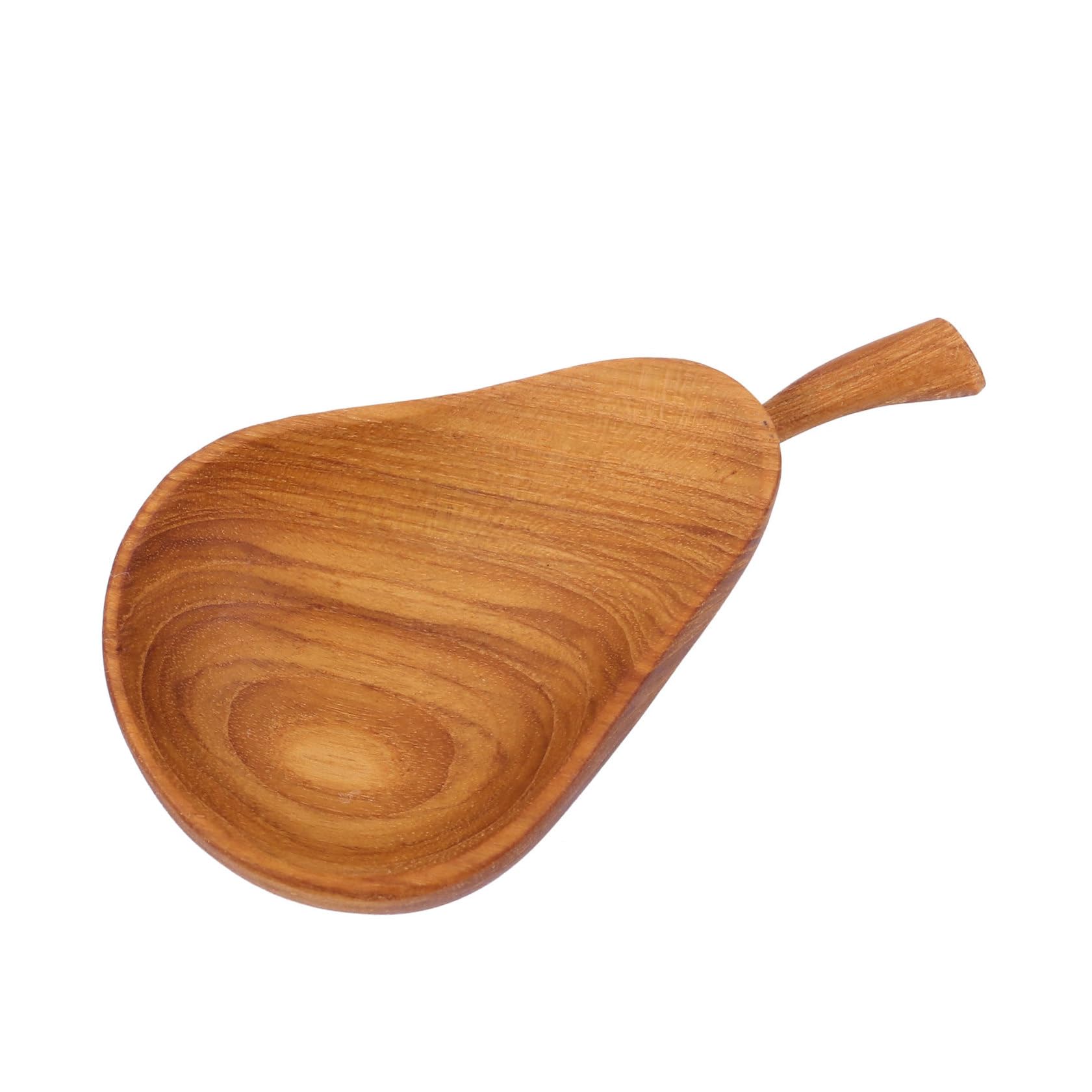 Plat à sauce en bois de cuisine, coupelle forme poire idéale pour la maison et le camping