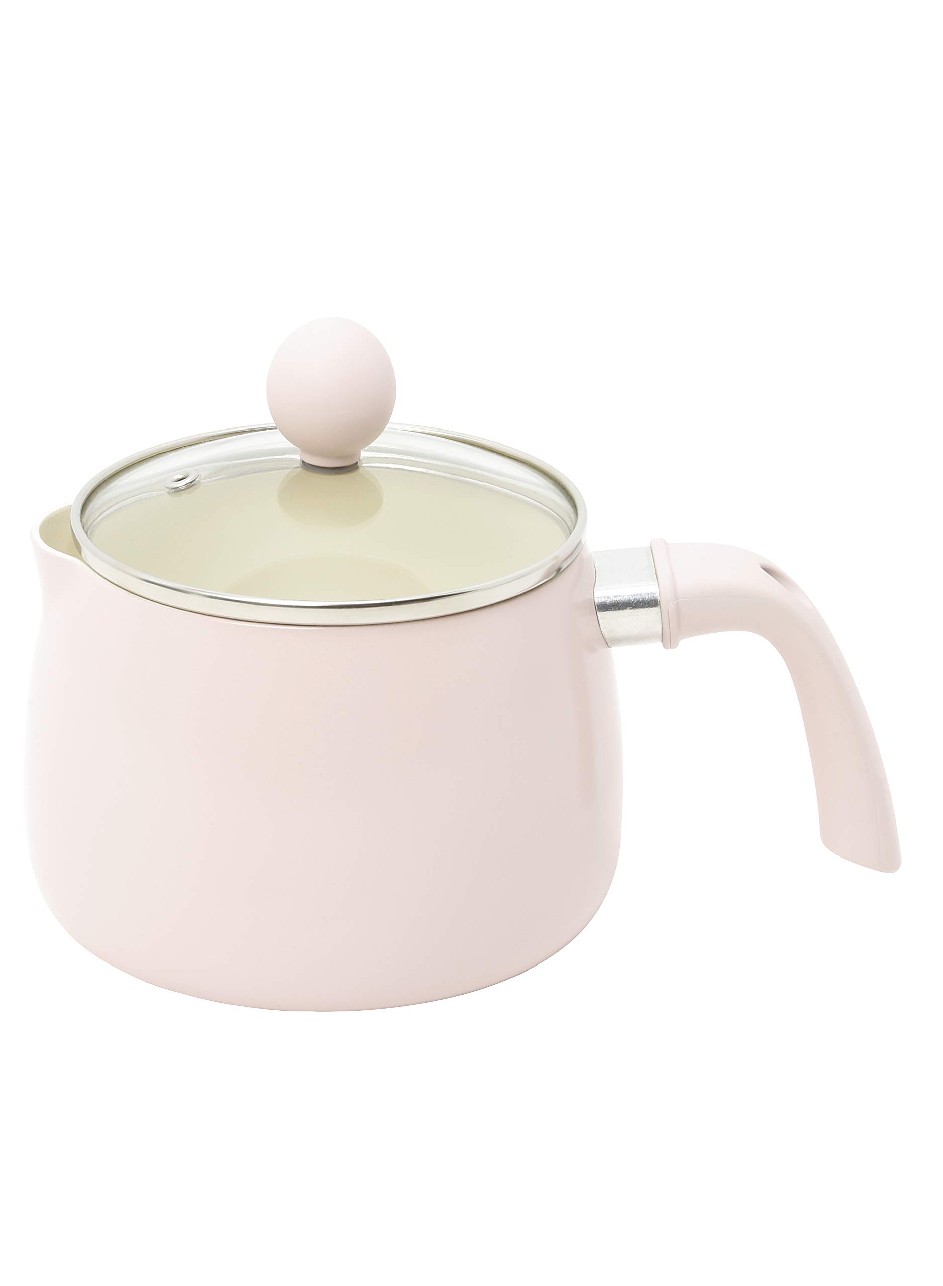 CB JAPAN Single Handling Pot, Pink, 4.6 gal (1.9 L), Heavy Duty, Ceramic Paint Finish, Induction Compatible, Multi-Purpose Pot