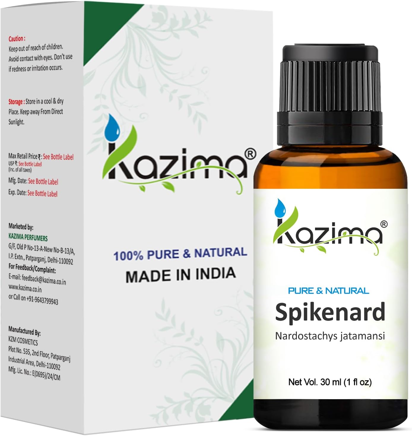 Spikenard (Jatamansi) Essential Oil - 100% Pure Natural & Undiluted For Skin care & Hair Care (30ml)