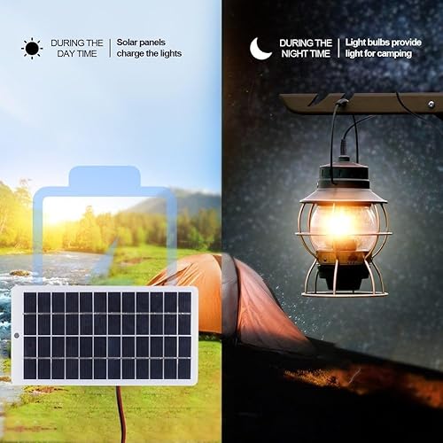 Miniatura 5 de 10W 12V Portable Polycrystalline Solar Panel for 9-12V Battery Charging, Lightweight Outdoor Camping Hiking Garden Lighting Use with Clip