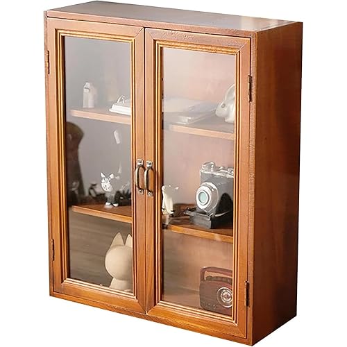Storage Display Cabinet with Clear Display Doors - Pantry Storage