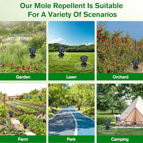 Hianifri Ultrasonic Mole Repellent Outdoor thumb #6