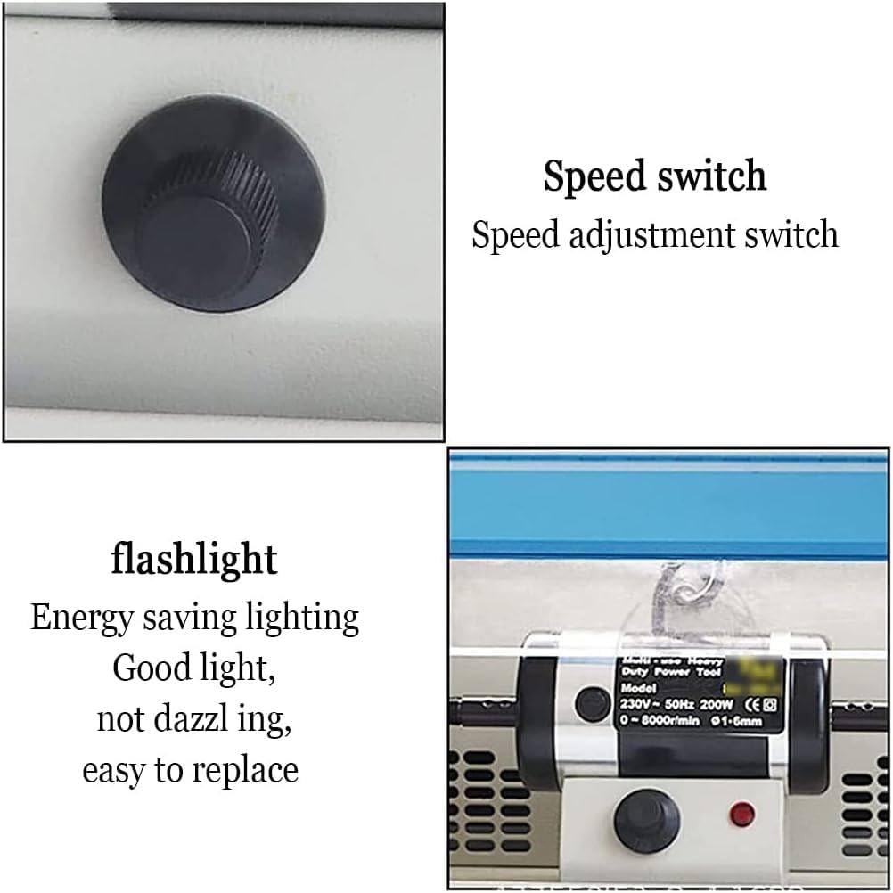 Jewelry Polisher,Freestanding Benchtop Polishing Buffing Machine,Jewelry Polishing and Buffing Machine,0-8000 RPM Adjustable Variable Speed,for Polish Jewelry, Aluminum, Chrome