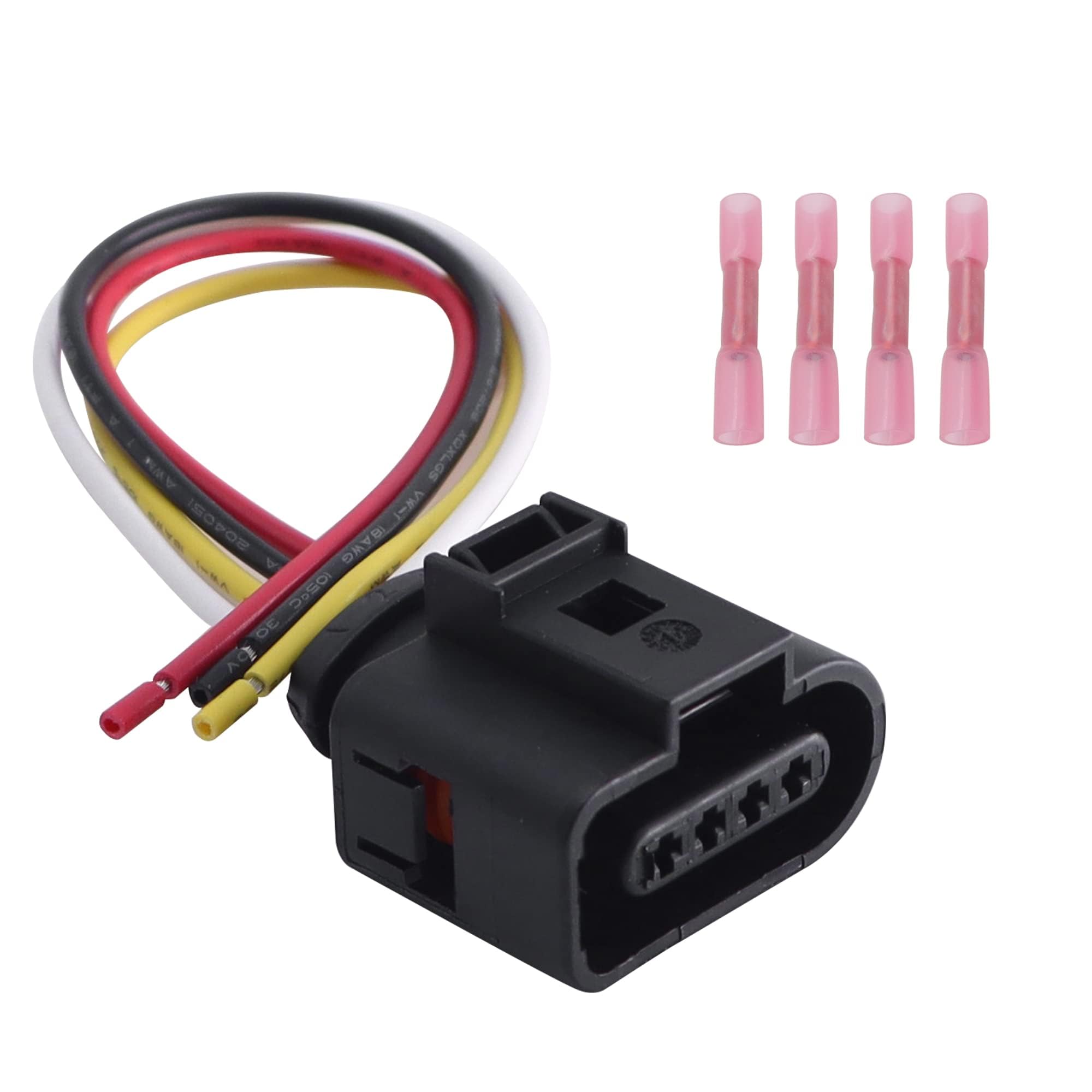 Phobya ATX Power Connector 4Pin male incl. 4 Pins - 2 pcs Black
