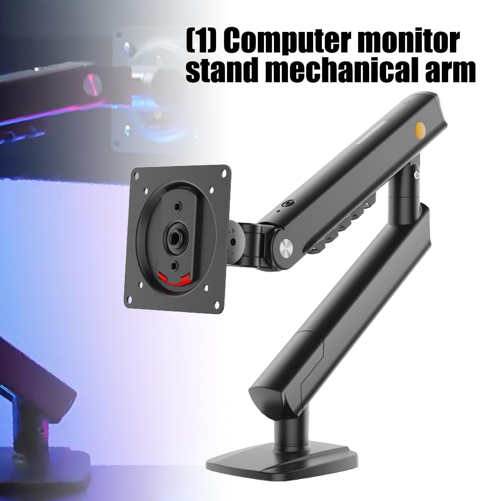 Zacisk stołowy z długim ramieniem, ergonomiczny, regulowany, do monitorów 43.2-81.3 cm, uchwyt na monitor komputerowy