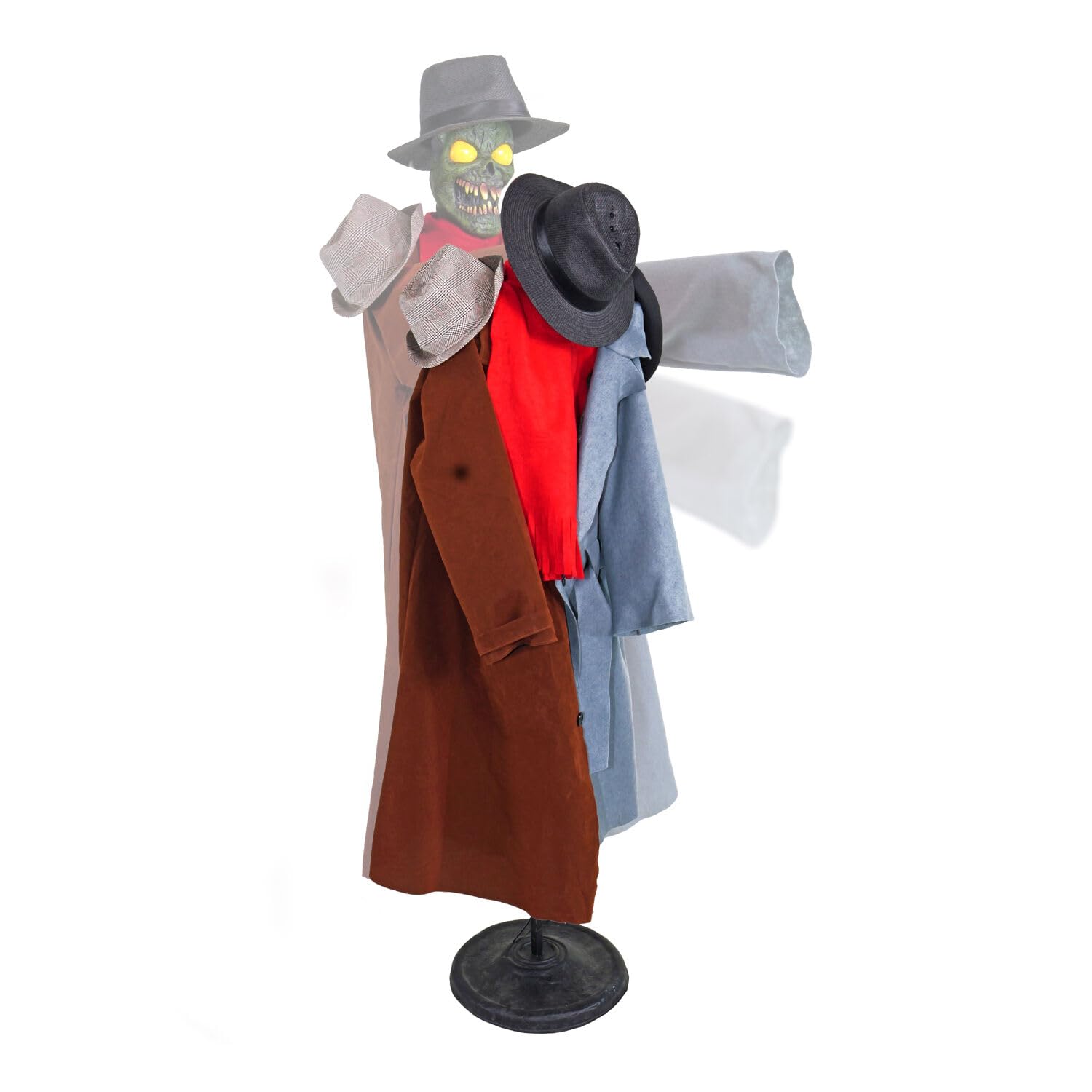 Haunted Hill Farm Tekky Décoration d'Halloween avec sons activés par le mouvement Motif monstre coatrack Taille réelle 1,5 m
