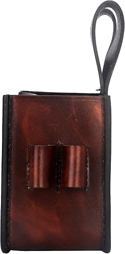 Miniatura 6 de Tourbon Vintage Cuero Genuino Cintura Deportivo Arcilla Trampa Skeet Disparo Munición Bolsa Escopeta Shell Bolsa Marrón Oscuro