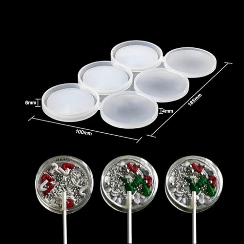 Miniatura 6 de mostsom Molde redondo 3D para piruletas de silicona, molde de caramelo manual para bricolaje, joyería creativa, color popular, molde de silicona