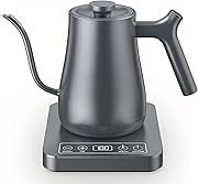 電気ケトル 温度調節 コーヒーケトル 細口 ドリップ 1000W 1℃単位温度設定/保温機能付き/ドリップタイマー機能/空焚き防止機能/自動電源オフ 0.8Lのコンパクトサイズ コーヒー ケトル 電気 PSE認証済み 日本語取扱説明書付き