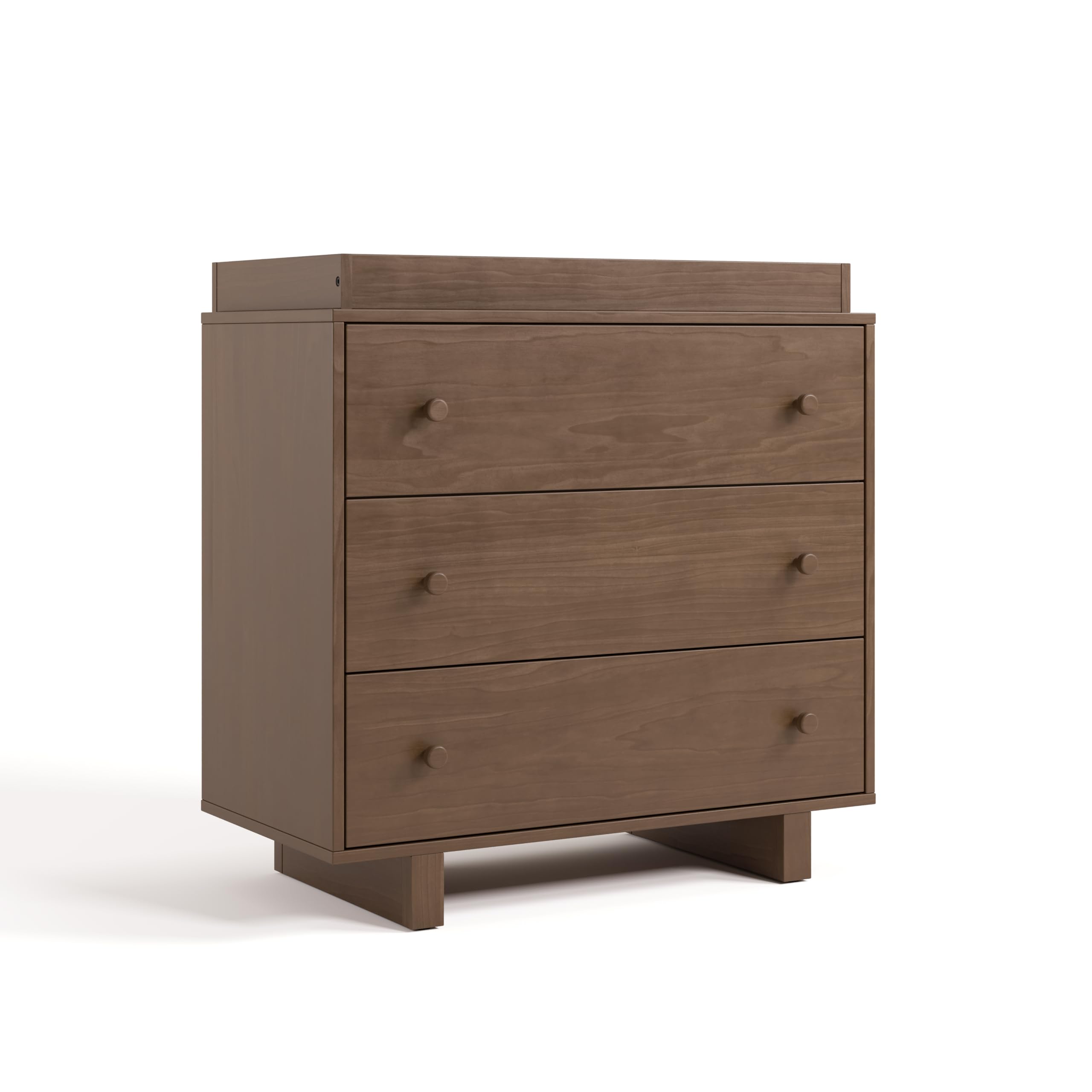Storkcraft Texas 3 Drawer Chest with Removable Changing Table Topper (Hazelnut) – GREENGUARD Gold Certified Baby Dresser, Interlocking Drawer System