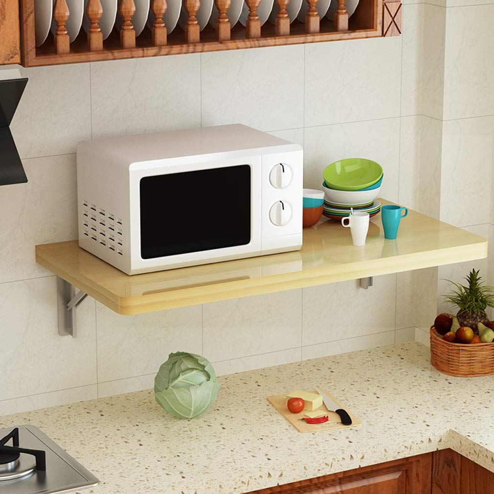 Bureau pour ordinateur portable et table pliante flottante murale en pin LUNEZY