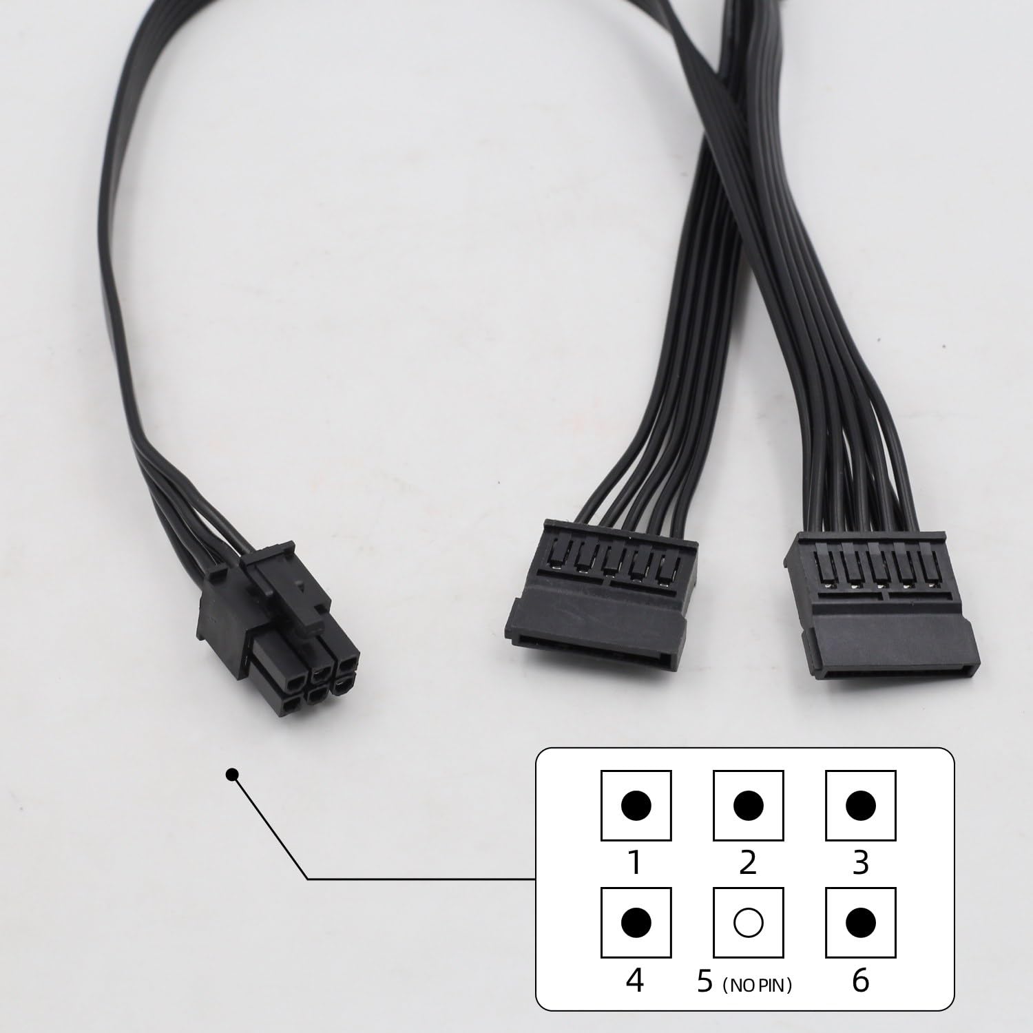 Amazon.co.jp: KKLM S A T A電源ケーブル S A T A電源変換ケーブル 6