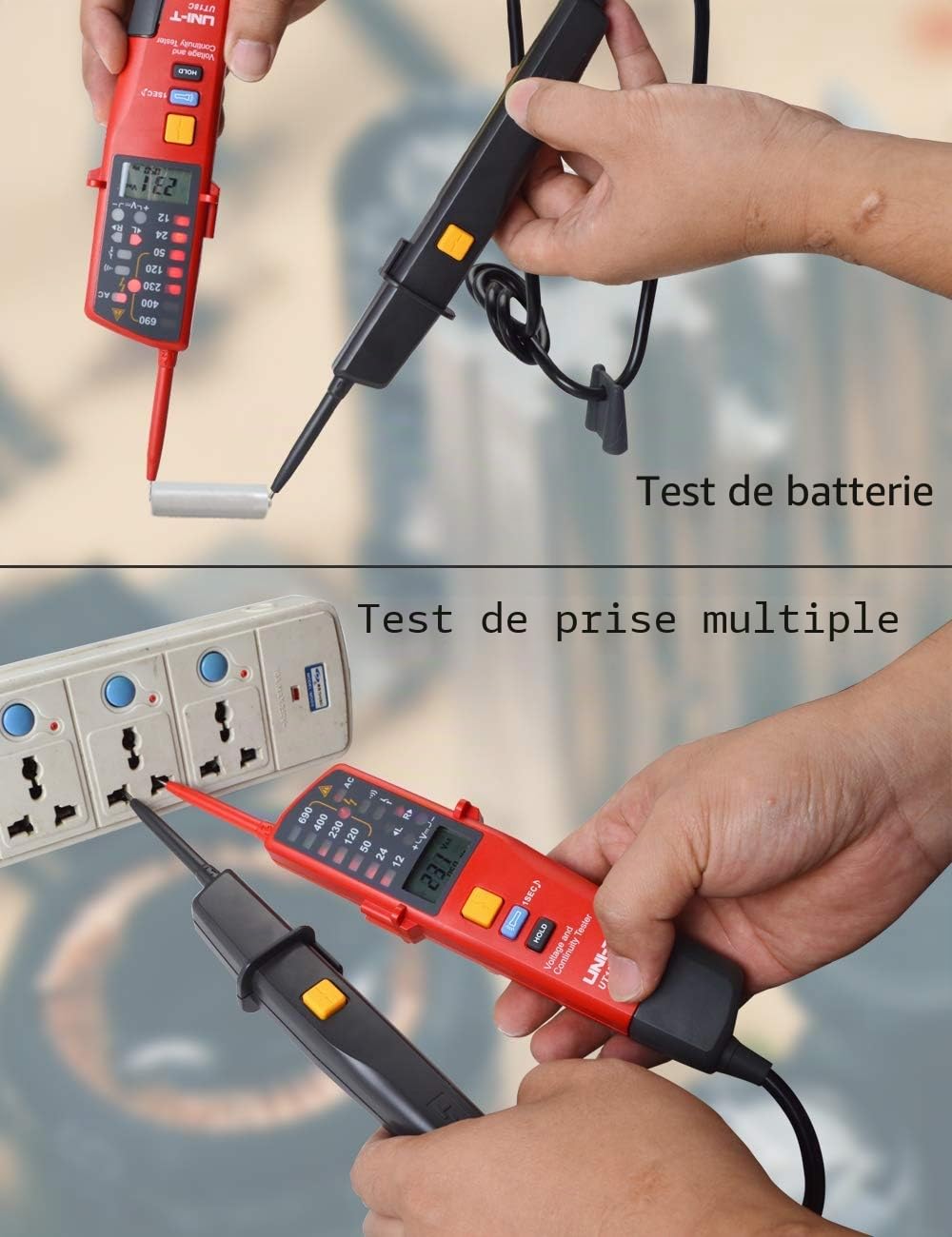 UT18C Testeur de Tension Multifonction Étanche 12 V~690V AC/DC LCD