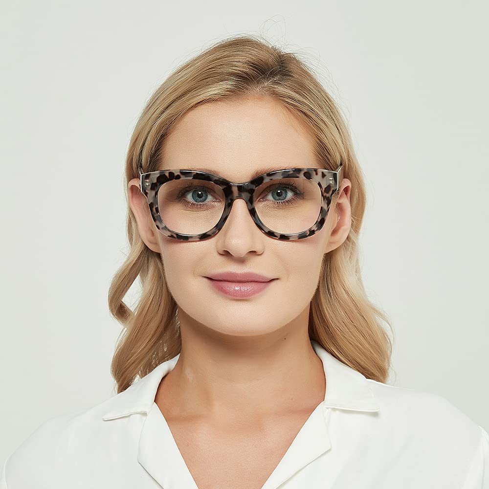 JiSoo Reading Glasses 2.25 Women/Ladies Grey Tortoiseshell Turquoise Designer Readers - Image 2