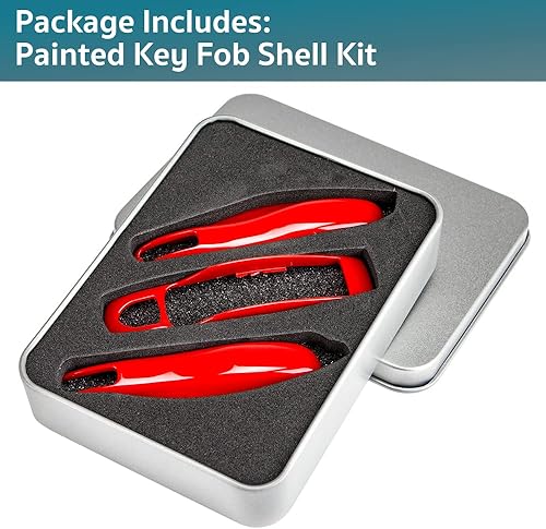 Miniatura 5 de Funda de repuesto pintada para llavero compatible con llavero Porsche (rojo)