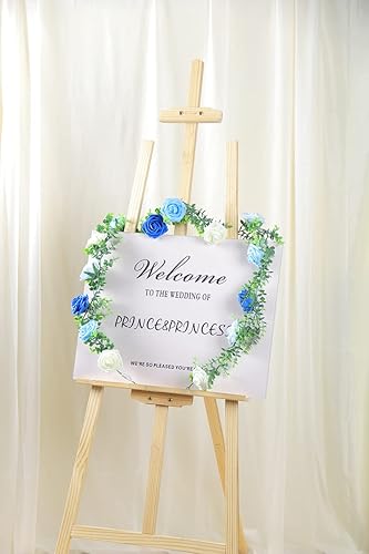 Miniatura 6 de HYUZO Flores artificiales de rosas azules, 25 unidades, flores falsas, perfectas para bricolaje, bodas, damas de honor, ramos de novia, centros de