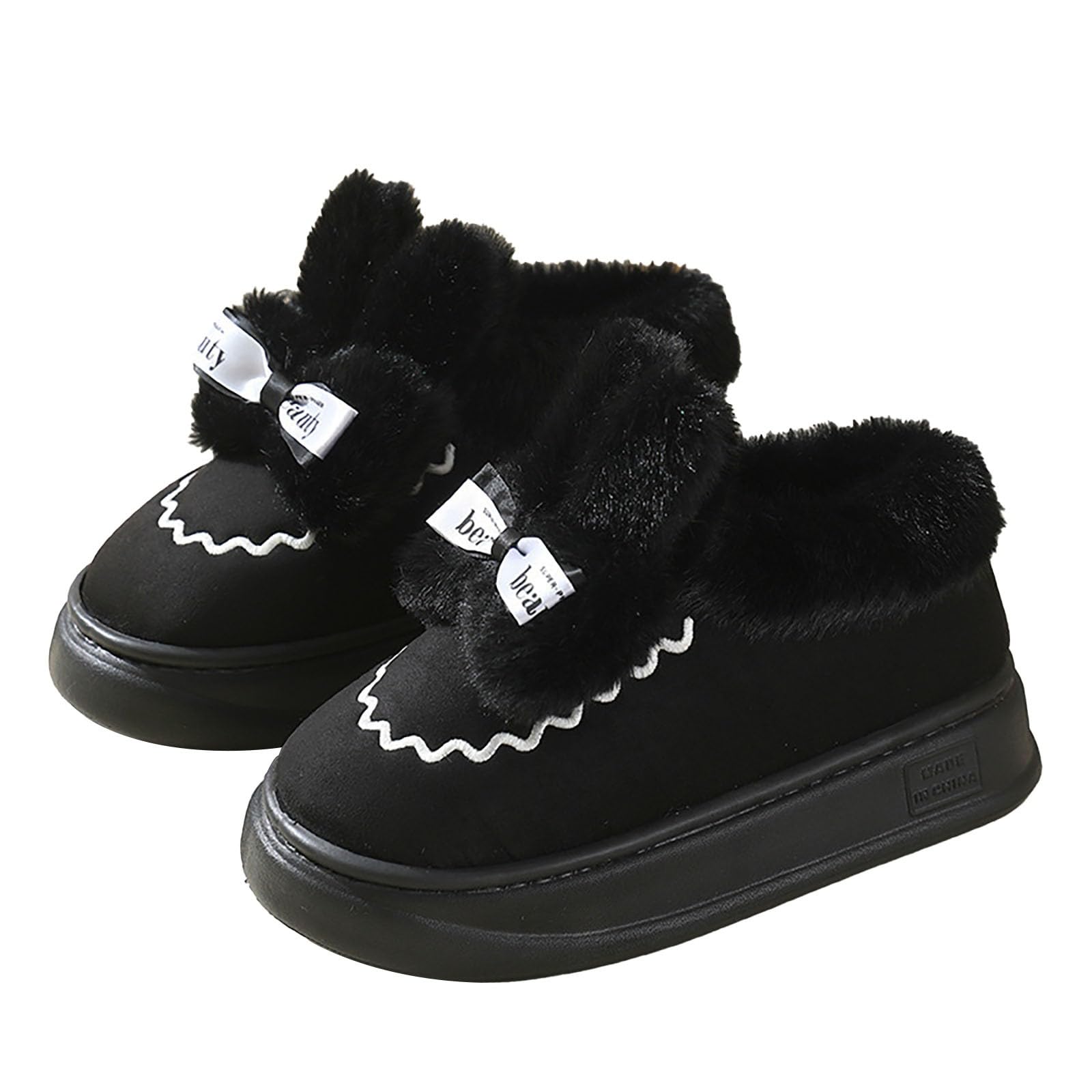 HOOUDO Zapatillas Casa Mujer Invierno,Anti-Frio Suave Antideslizante Pantuflas Hombre Interior Zapatillas de Casa Mujer con Espuma de Memoria