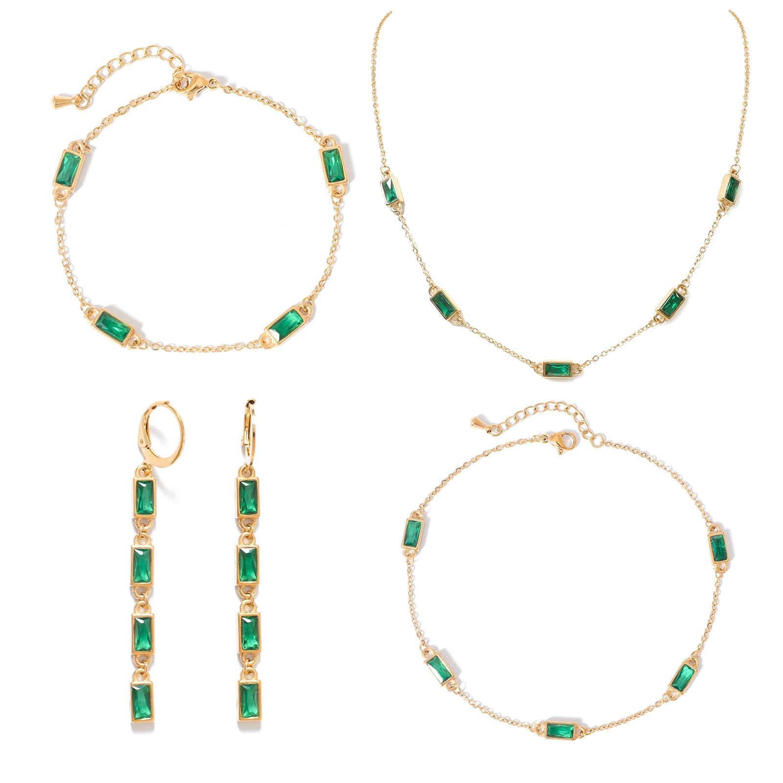 TaYolnFaSo Natural Agat Schmuck Set - Halskette, Ohrringe & Armband Mit Onyx Perlen