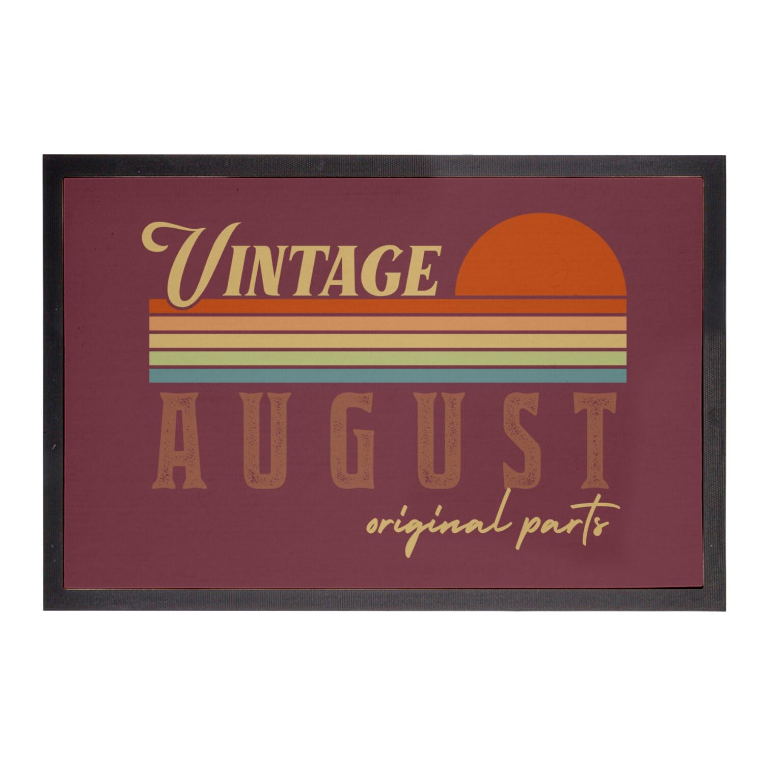 Paillasson Rouge Original Parts August : Idée Cadeau Anniversaire Vintage Rétro Anglais