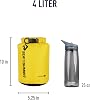 Sea to Summit - Lightweight Dry Bag - Waterproof Storage - Roll-Top Closure - Recycled Fabric - Base Lash Point & D-Ring - For Backpacking & Kayaking
