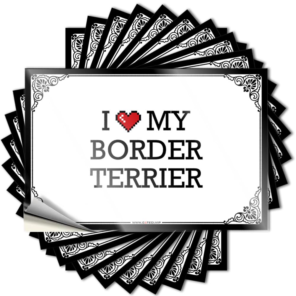 Fzfn Colour I Love My Border Terrier Garage Happy - Roll Saying Self Adhesive Sticker(12X18cm)
