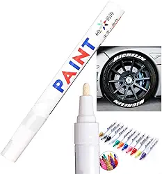 Caneta Reparadora Tira Risco Automóveis Carro Moto Caminhões Pintar e Retocar Pneu Azulejo e Tênis Uso Escolar Marca Texto