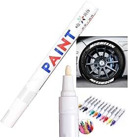 Caneta Reparadora Tira Risco Automóveis Carro Moto Caminhões Pintar e Retocar Pneu Azulejo e Tênis Uso Escolar Marca Texto