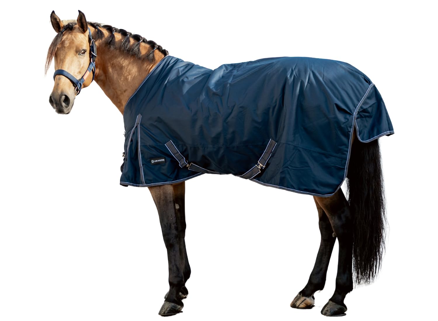 Manta Impermeable 600D | Talla 145 cm | Color Azul | Equipamiento para el caballo | Producto de Guarnicionería | Tradición artesana | Los Nietos