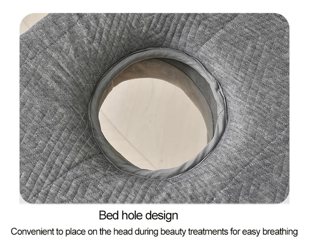 Lit de beauté portable pliable de 6 cm d'épaisseur, table d'extension de cils antidérapant, équipement de spa professionnel, gris, 60 x 180 cm – Idéal pour les salons et la maison