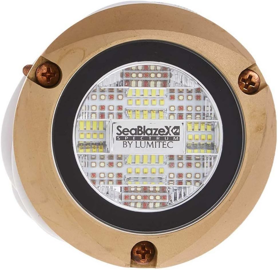 Lumitec Seablaze X2 Underwater Light, Bronze, Spectrum RGBw, One Size