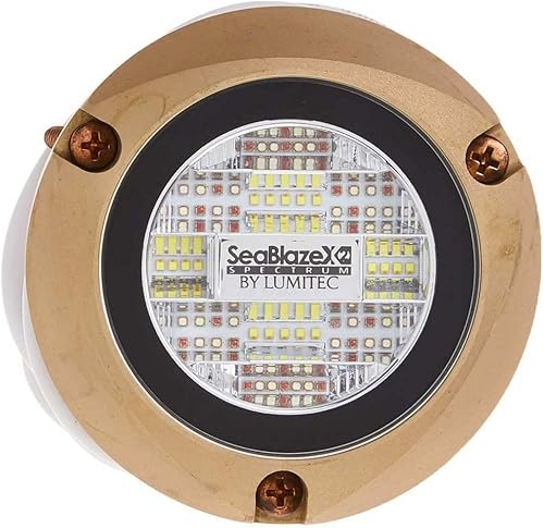 Lumitec SeaBlaze X2 - Luz subacuática, bronce, espectro RGBW, talla única