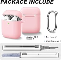 Vista 696 de Funda para AirPods Pro con kit de limpieza, funda de silicona suave para Apple AirPod Pro de 1ª/2ª generación, accesorios de funda AirPods Pro/Pro 2