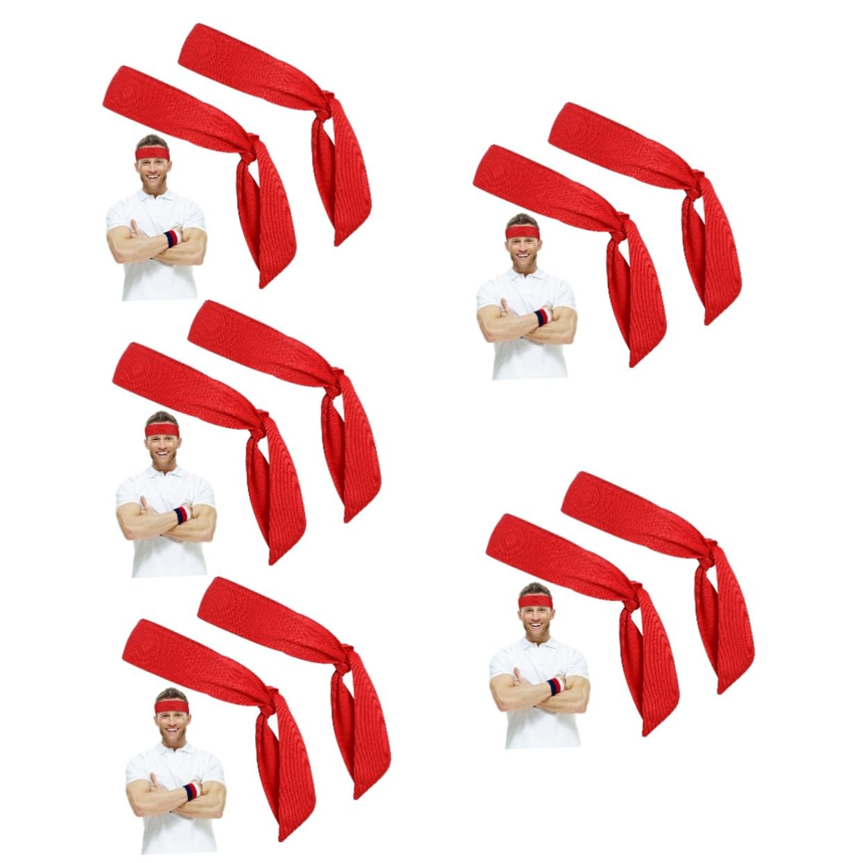 Toddmomy 4 Stück Schal-Stirnbänder Für Männer Herren-Krawatten Damen-Stirnbänder Krawatten-Stirnband Für Kinder Schweißbänder Stirnbänder Für Männer Schweißbänder Absorbieren
