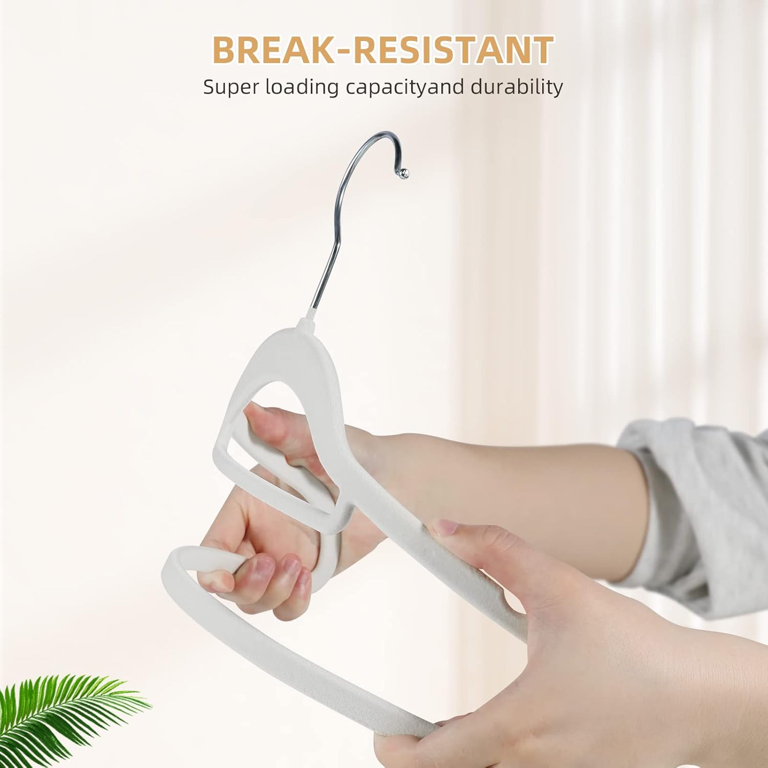 Velvet Clothing Hangers Non-Slip White Suit Hanger Space Saving Clothes Hanger Heavy Duty Adult Hanger Hangers with 360°Swivel Hook 20 Pack