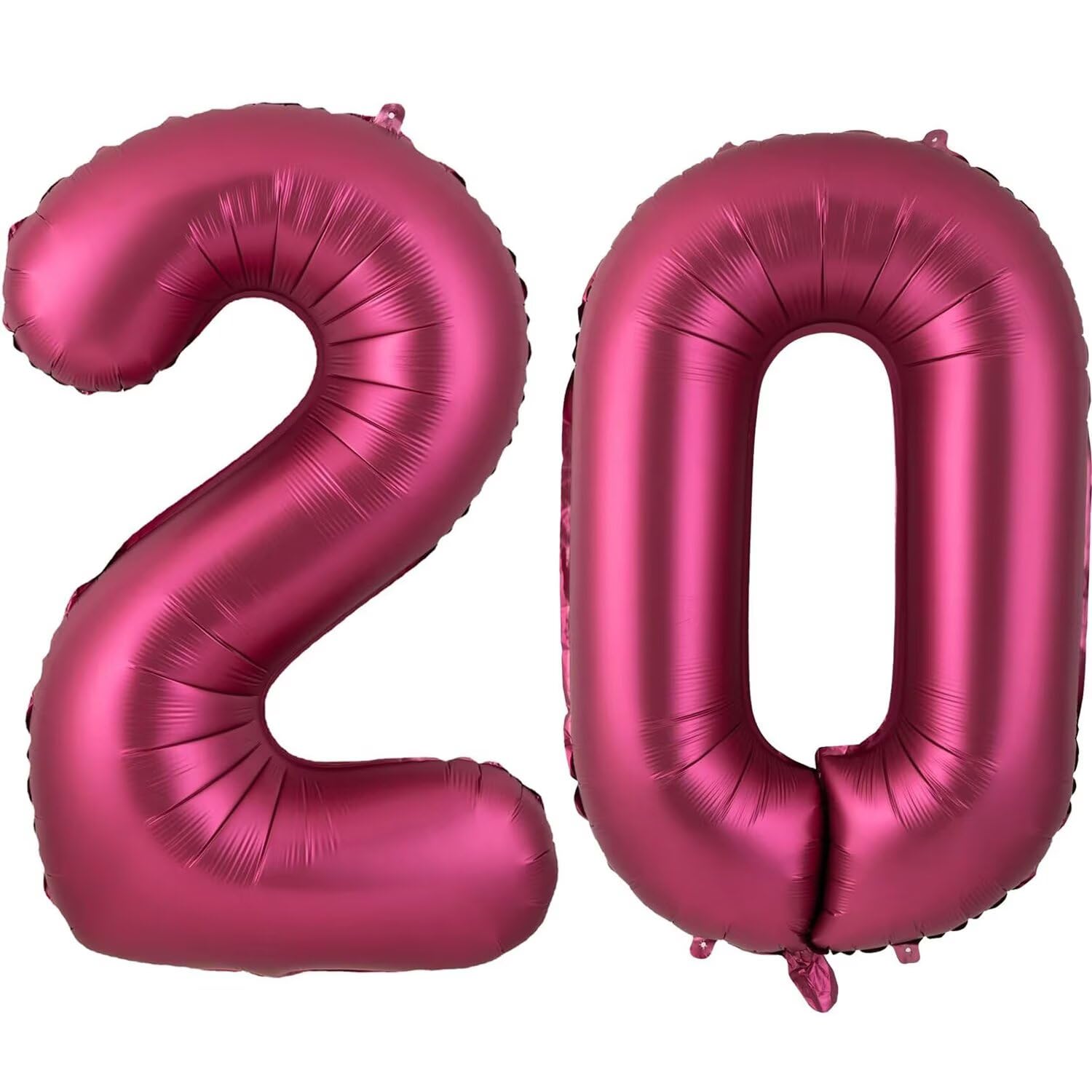 40 Inch Burgundy 20 Balloon, Wine Red Number 20 Balloons, Burgundy Large Foil Number Balloons, Birthday Wedding Anniversary Baby Show Party Decoration — image 1